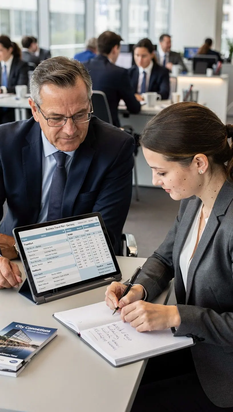 Kundengespräch mit Fokus auf individuelle Wünsche und praktische Tipps für stressfreie Mehrstadt-Reiseplanung.